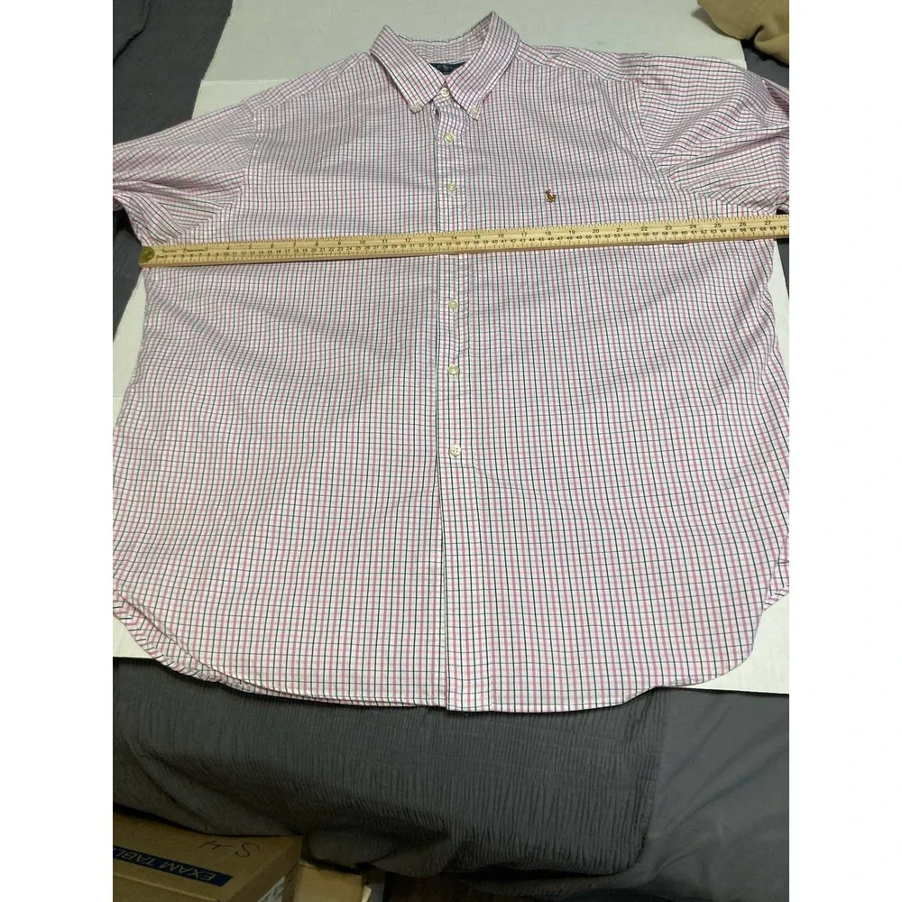 Polo‎ Ralph Lauren Mens Long Sleeve Button Down Size 18 Classic Fit Pink